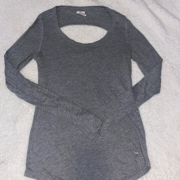 Pink Open Back Long Sleeve Tee - Picture 1 of 3